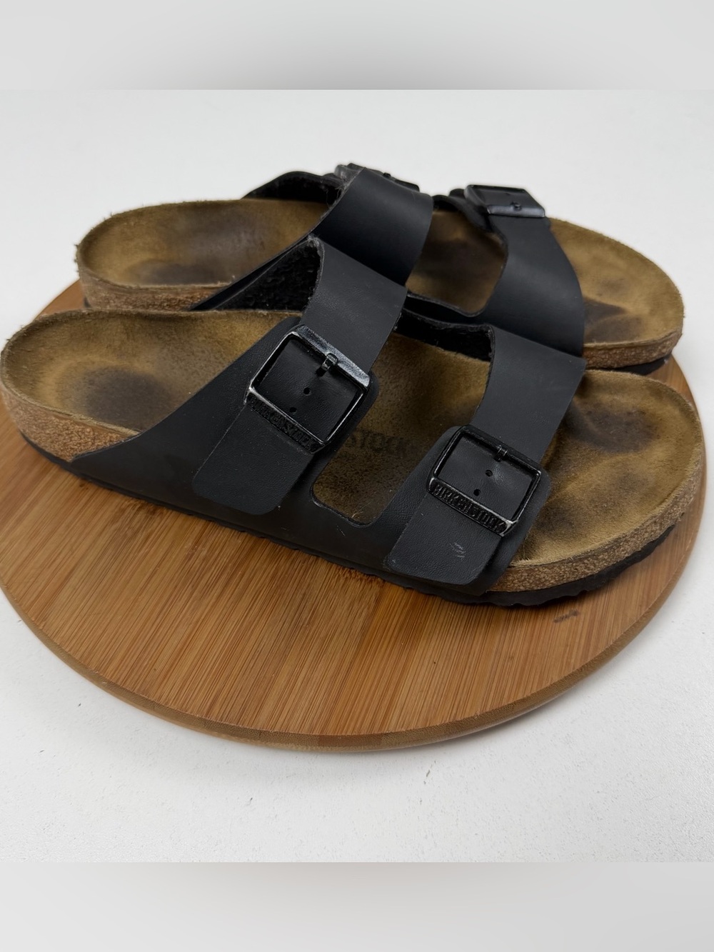 Birkenstock Arizona Soft-Bed Black leather strap Sandal